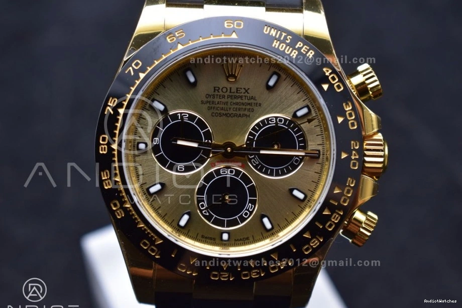 Steel flex 765 Daytona Best Stretchable Oyster 904L Strap 116518 YG Edition Dial 1:1 on DD VSF 0716